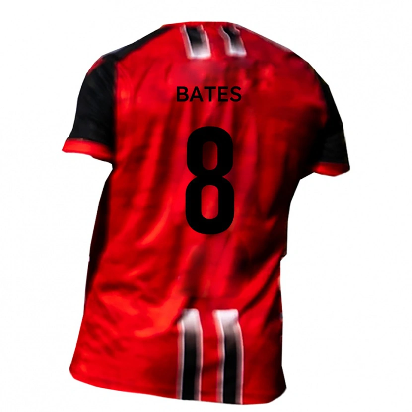 Danxen Kinder Alfie Bates #8 Rot Schwarz Heimtrikot Trikot 2025/26 T-Shirt Österreich