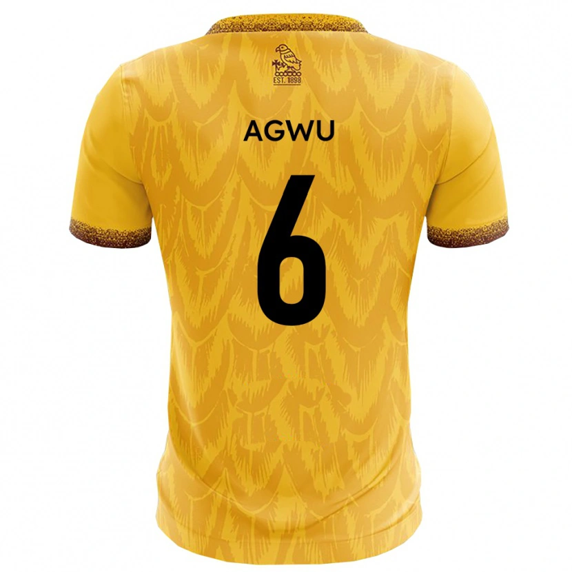 Danxen Kinder Michael Agwu #6 Gelb Braun Heimtrikot Trikot 2025/26 T-Shirt Österreich