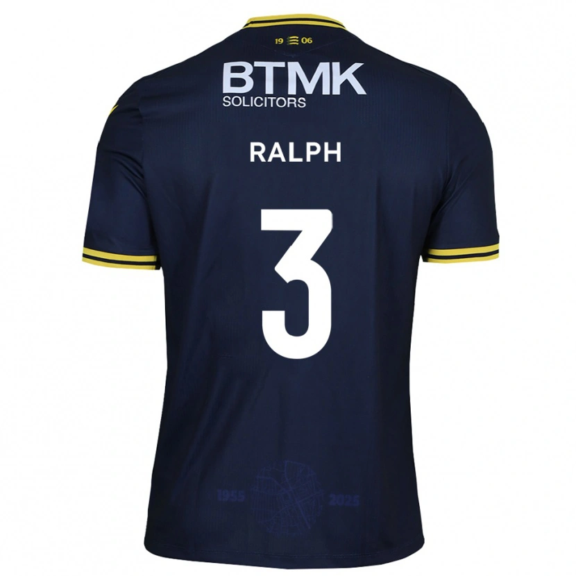 Danxen Kinder Nathan Ralph #3 Marine Gelb Heimtrikot Trikot 2025/26 T-Shirt Österreich