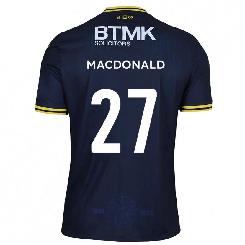Danxen Kinder Beau Macdonald #27 Marine Gelb Heimtrikot Trikot 2025/26 T-Shirt Österreich