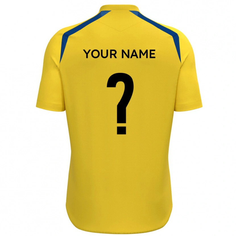 Danxen Kinder Ihren Namen #0 Gelb Blau Heimtrikot Trikot 2025/26 T-Shirt Österreich