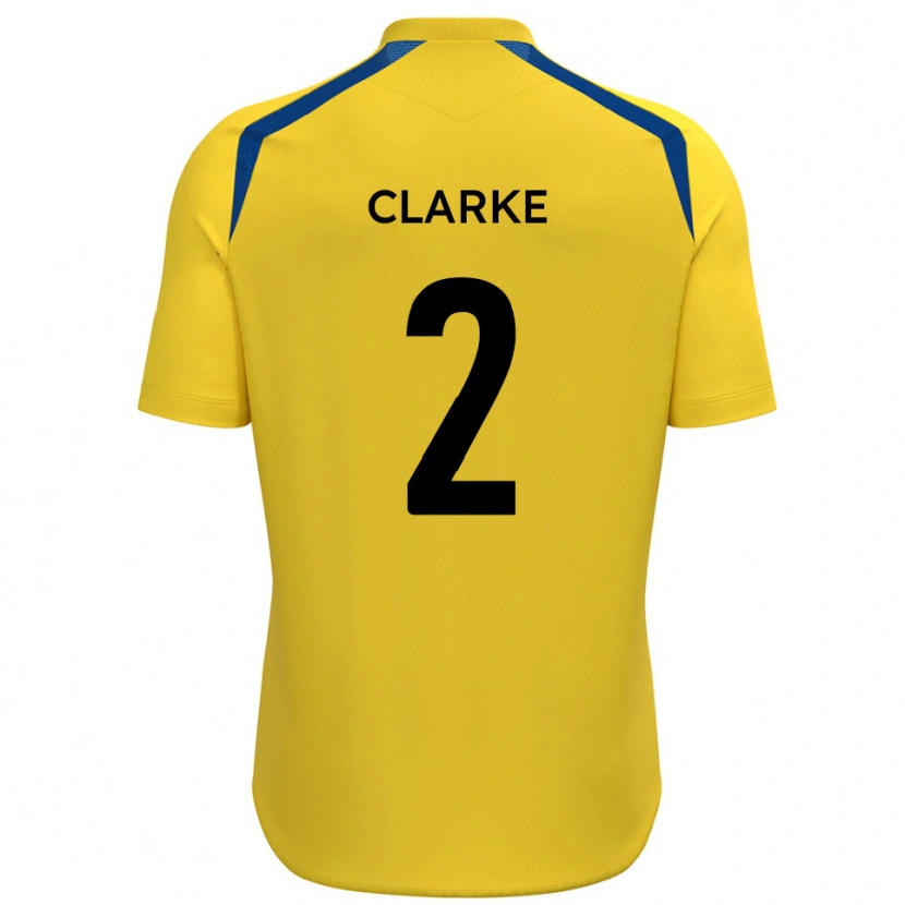 Danxen Kinder James Clarke #2 Gelb Blau Heimtrikot Trikot 2025/26 T-Shirt Österreich