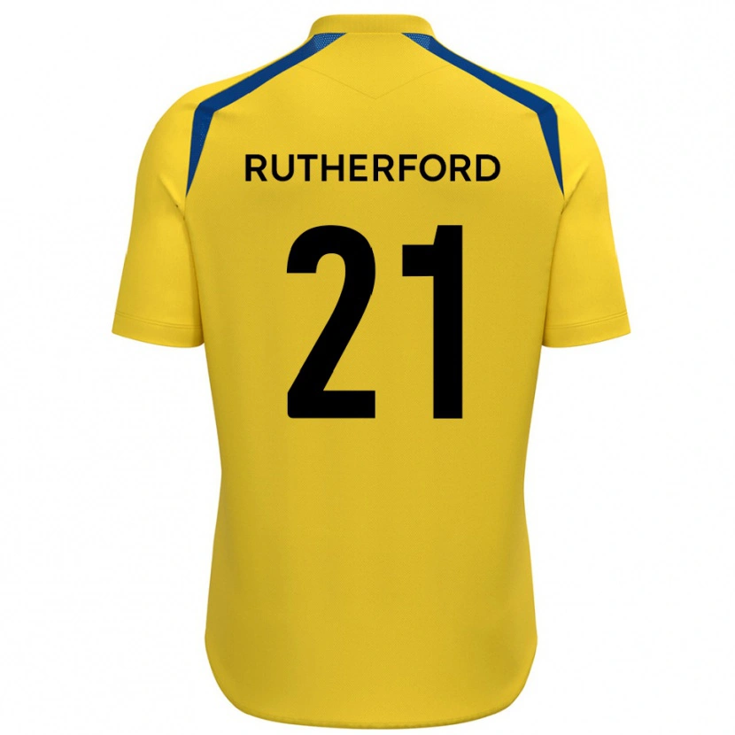 Danxen Kinder Oscar Rutherford #21 Gelb Blau Heimtrikot Trikot 2025/26 T-Shirt Österreich