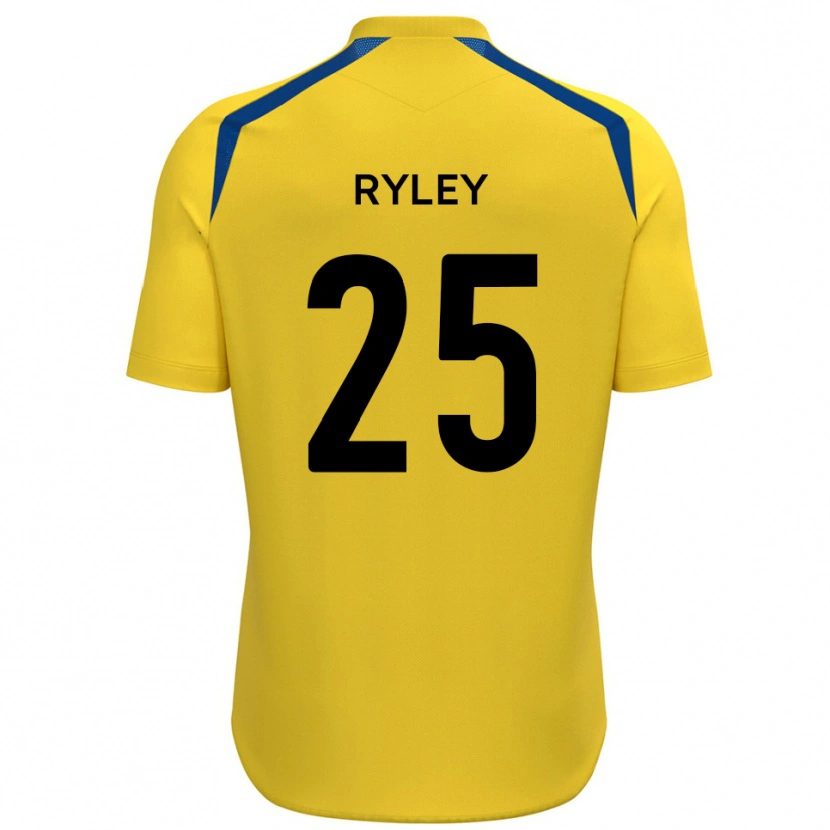 Danxen Kinder Kian Ryley #25 Gelb Blau Heimtrikot Trikot 2025/26 T-Shirt Österreich