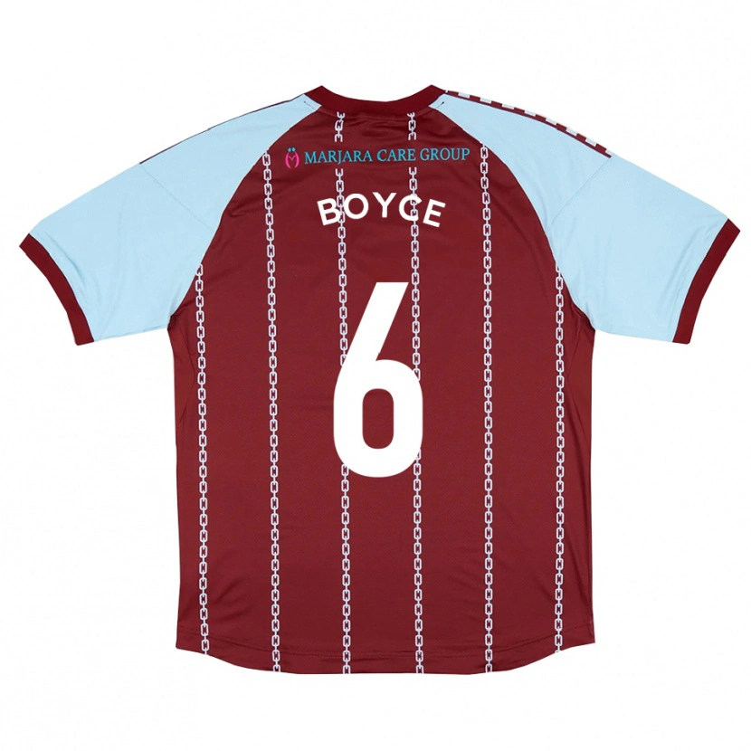 Danxen Kinder Andrew Boyce #6 Himmelblau Rostrot Heimtrikot Trikot 2025/26 T-Shirt Österreich