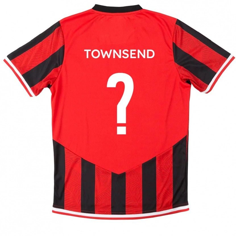 Danxen Kinder Ellie Townsend #0 Rot Schwarz Heimtrikot Trikot 2025/26 T-Shirt Österreich