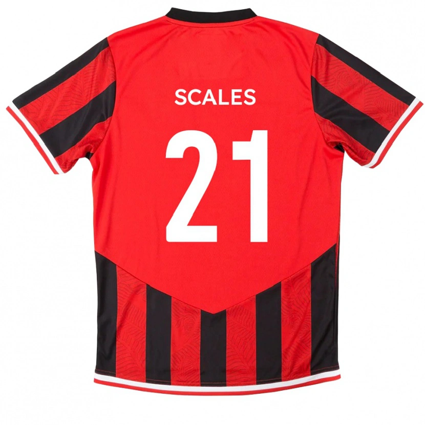 Danxen Kinder Alfie Scales #21 Rot Schwarz Heimtrikot Trikot 2025/26 T-Shirt Österreich