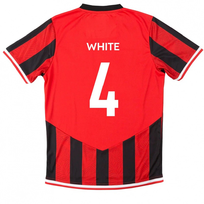 Danxen Kinder Tom White #4 Rot Schwarz Heimtrikot Trikot 2025/26 T-Shirt Österreich