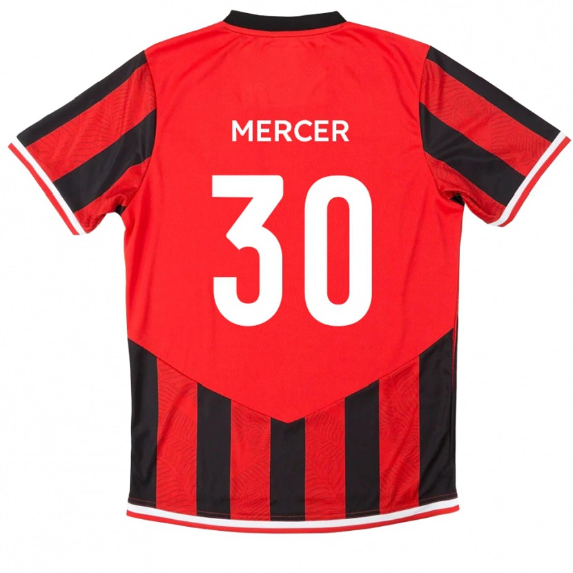 Danxen Kinder Nathan Mercer #30 Rot Schwarz Heimtrikot Trikot 2025/26 T-Shirt Österreich