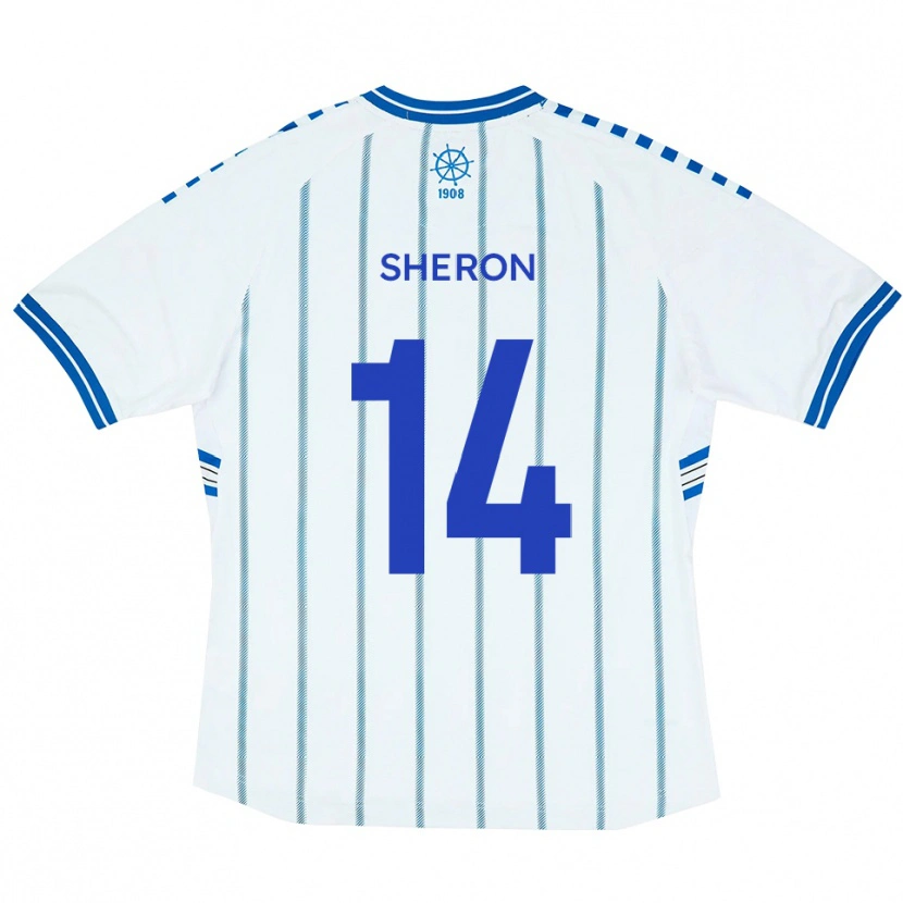 Danxen Kinder Nathan Sheron #14 Weiß Blau Heimtrikot Trikot 2025/26 T-Shirt Österreich
