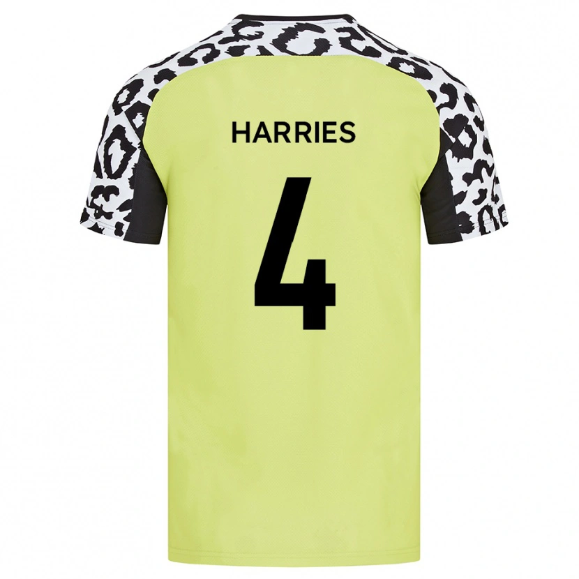 Danxen Kinder Cian Harries #4 Fluoreszierendes Gelb Heimtrikot Trikot 2025/26 T-Shirt Österreich