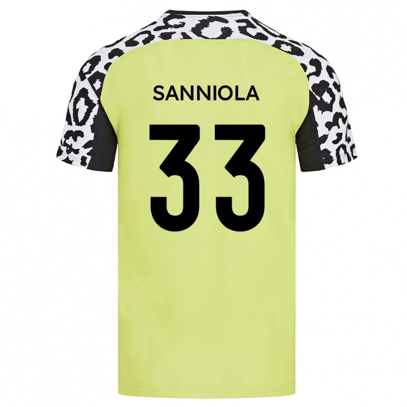Danxen Kinder Keon Sanniola #33 Fluoreszierendes Gelb Heimtrikot Trikot 2025/26 T-Shirt Österreich