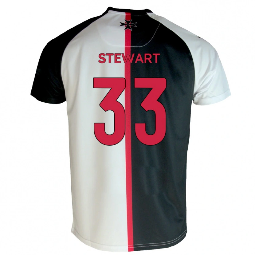 Danxen Kinder Noah Stewart #33 Weiß Schwarz Heimtrikot Trikot 2025/26 T-Shirt Österreich