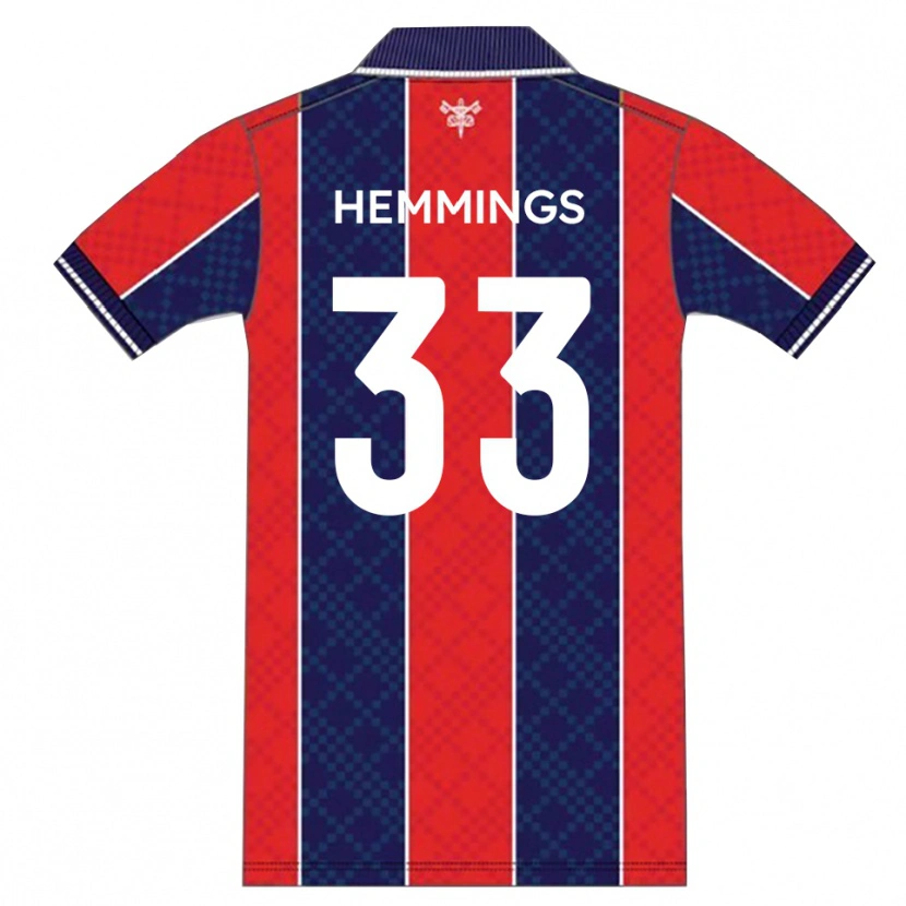 Danxen Kinder Ashley Hemmings #33 Rot Marine Heimtrikot Trikot 2025/26 T-Shirt Österreich