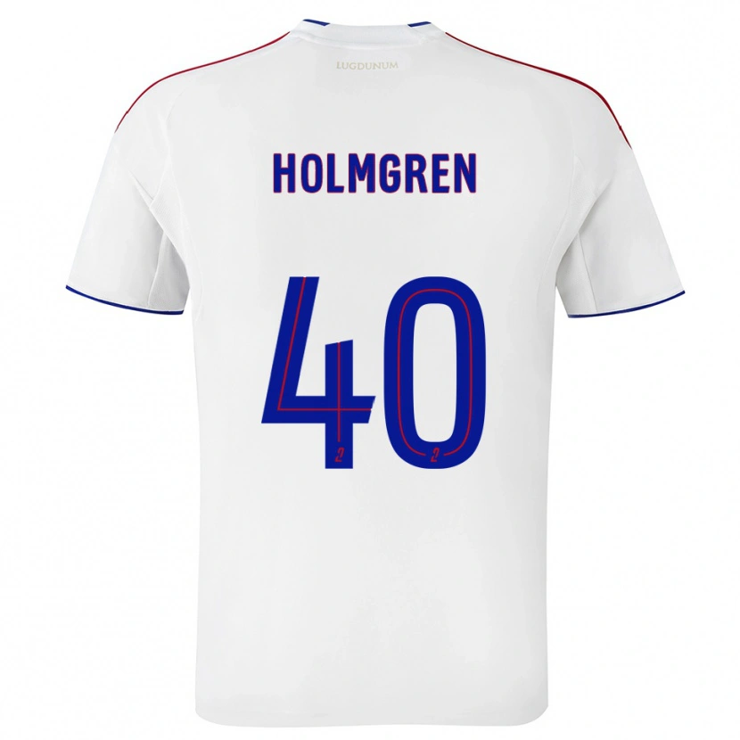 Danxen Kinder Emma Holmgren #40 Weiß Rot Heimtrikot Trikot 2025/26 T-Shirt Österreich