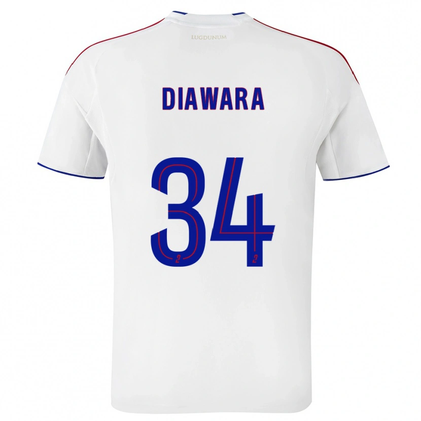 Danxen Kinder Mahamadou Diawara #34 Weiß Rot Heimtrikot Trikot 2025/26 T-Shirt Österreich