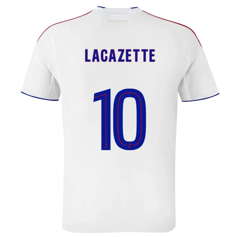 Danxen Kinder Alexandre Lacazette #10 Weiß Rot Heimtrikot Trikot 2025/26 T-Shirt Österreich