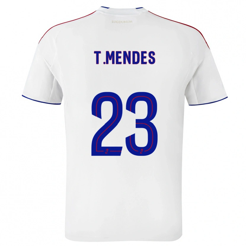 Danxen Kinder Thiago Mendes #23 Weiß Rot Heimtrikot Trikot 2025/26 T-Shirt Österreich