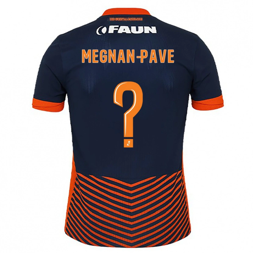 Danxen Kinder Lacine Megnan-Pave #0 Mitternachtsblau Orange Heimtrikot Trikot 2025/26 T-Shirt Österreich
