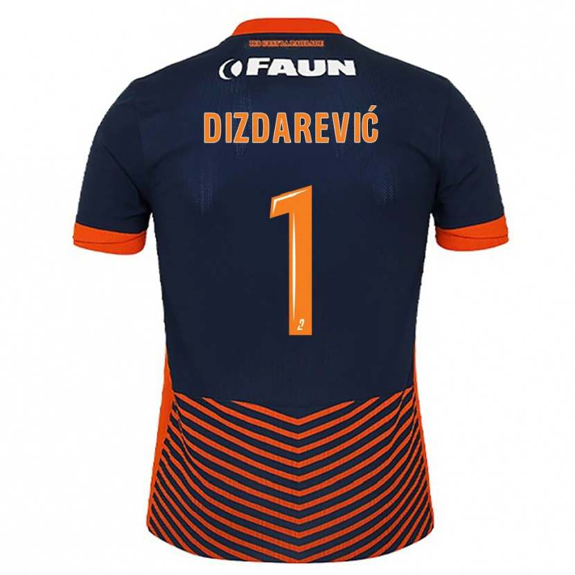 Danxen Kinder Belmin Dizdarevic #1 Mitternachtsblau Orange Heimtrikot Trikot 2025/26 T-Shirt Österreich