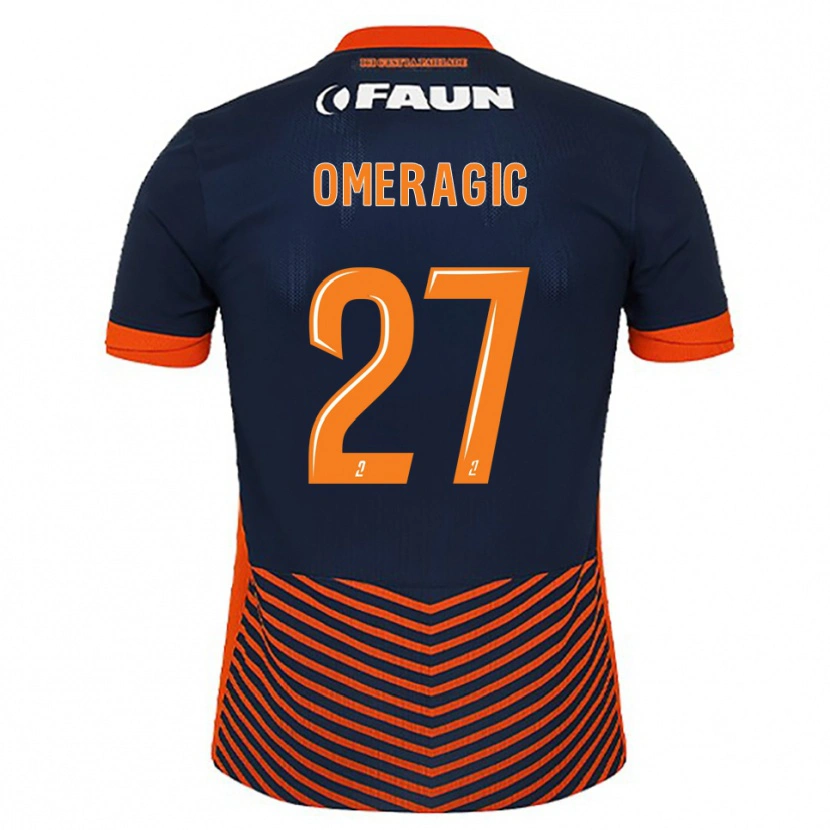 Danxen Kinder Becir Omeragic #27 Mitternachtsblau Orange Heimtrikot Trikot 2025/26 T-Shirt Österreich