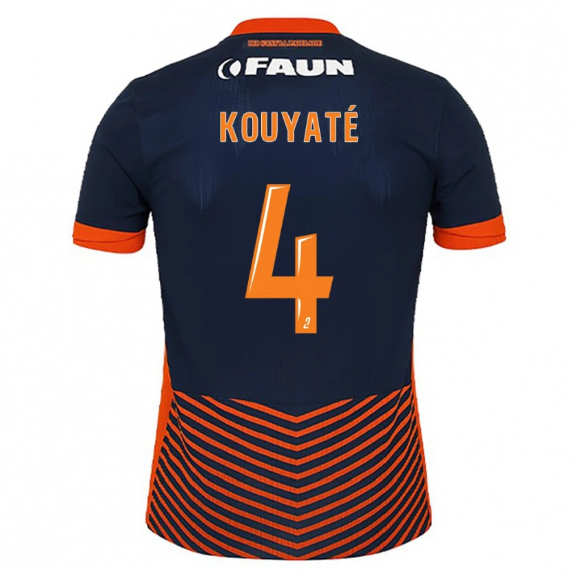 Danxen Kinder Kiki Kouyaté #4 Mitternachtsblau Orange Heimtrikot Trikot 2025/26 T-Shirt Österreich