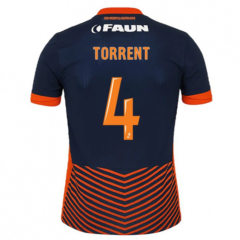 Danxen Kinder Marion Torrent #4 Mitternachtsblau Orange Heimtrikot Trikot 2025/26 T-Shirt Österreich