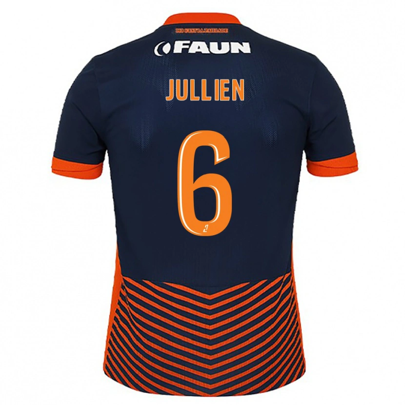 Danxen Kinder Christopher Jullien #6 Mitternachtsblau Orange Heimtrikot Trikot 2025/26 T-Shirt Österreich