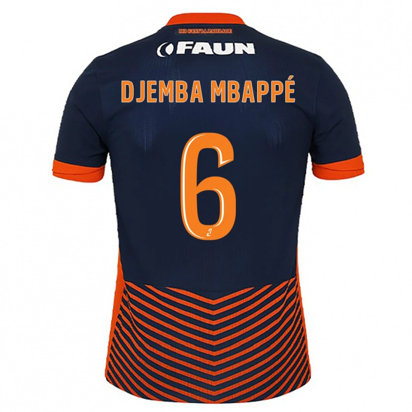 Danxen Kinder Yvan Djemba Mbappé #6 Mitternachtsblau Orange Heimtrikot Trikot 2025/26 T-Shirt Österreich