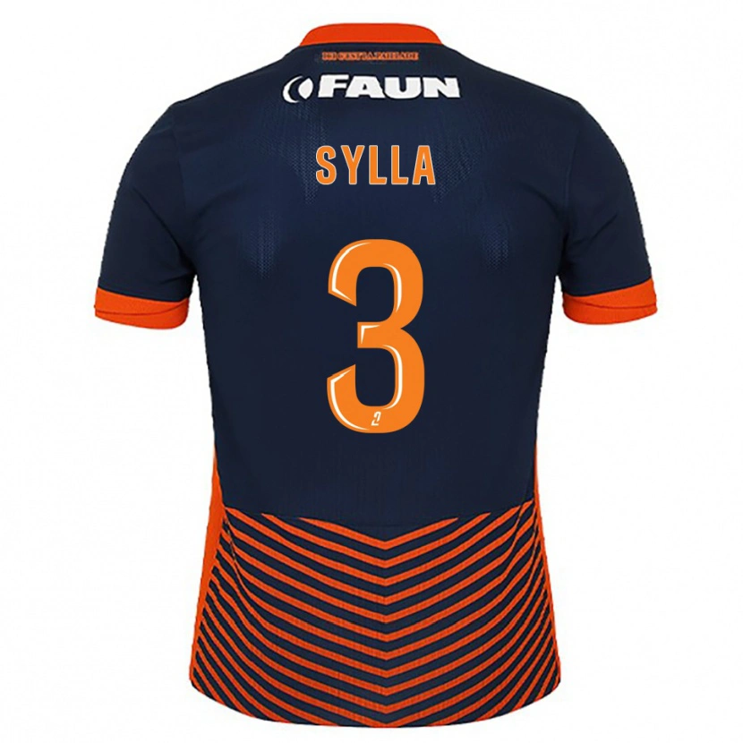 Danxen Kinder Issiaga Sylla #3 Mitternachtsblau Orange Heimtrikot Trikot 2025/26 T-Shirt Österreich