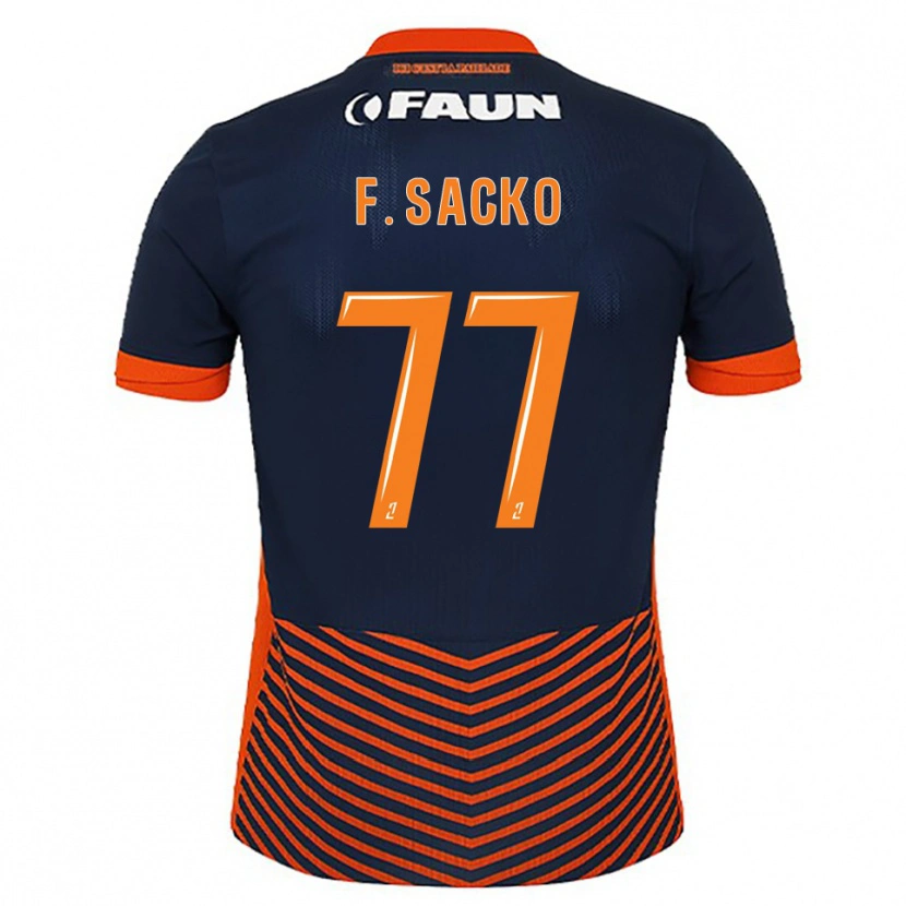 Danxen Kinder Falaye Sacko #77 Mitternachtsblau Orange Heimtrikot Trikot 2025/26 T-Shirt Österreich