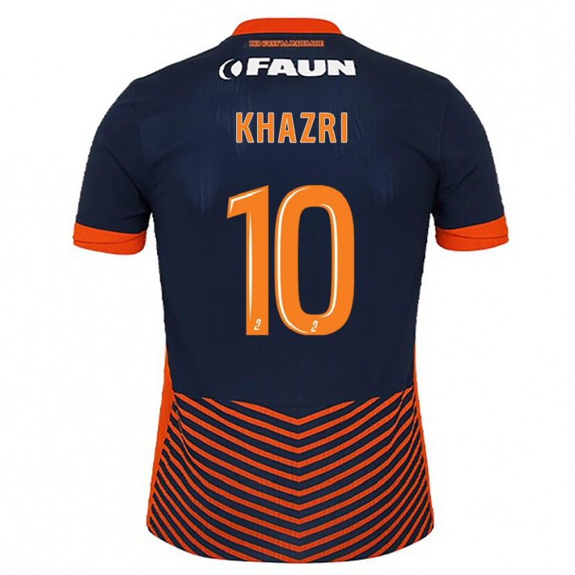Danxen Kinder Wahbi Khazri #10 Mitternachtsblau Orange Heimtrikot Trikot 2025/26 T-Shirt Österreich