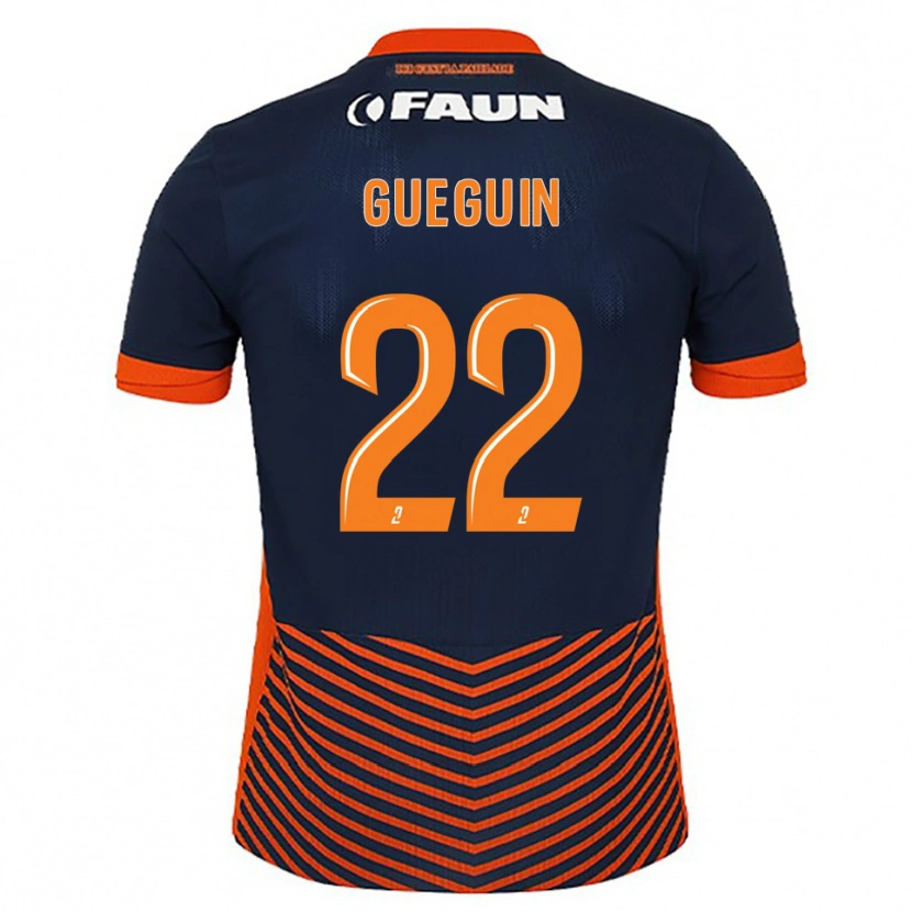 Danxen Kinder Axel Guéguin #22 Mitternachtsblau Orange Heimtrikot Trikot 2025/26 T-Shirt Österreich