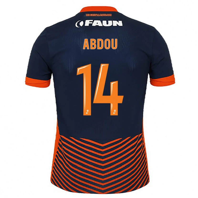 Danxen Kinder Mathias Abdou #14 Mitternachtsblau Orange Heimtrikot Trikot 2025/26 T-Shirt Österreich