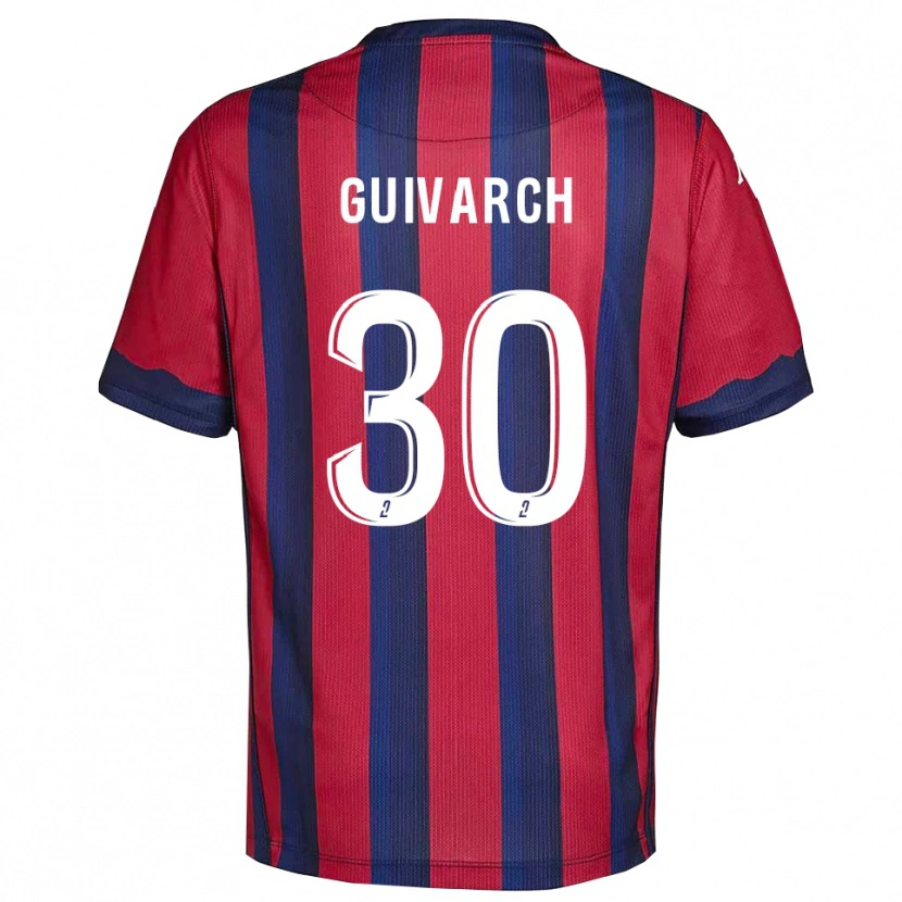 Danxen Kinder Théo Guivarch #30 Burgunder Marine Heimtrikot Trikot 2025/26 T-Shirt Österreich