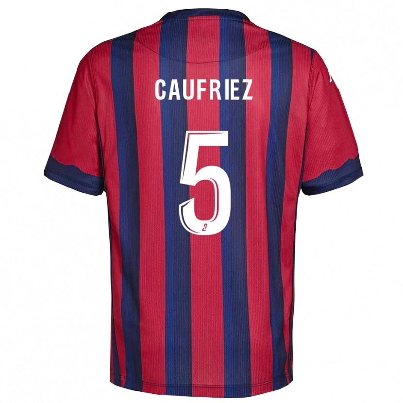Danxen Kinder Maximiliano Caufriez #5 Burgunder Marine Heimtrikot Trikot 2025/26 T-Shirt Österreich