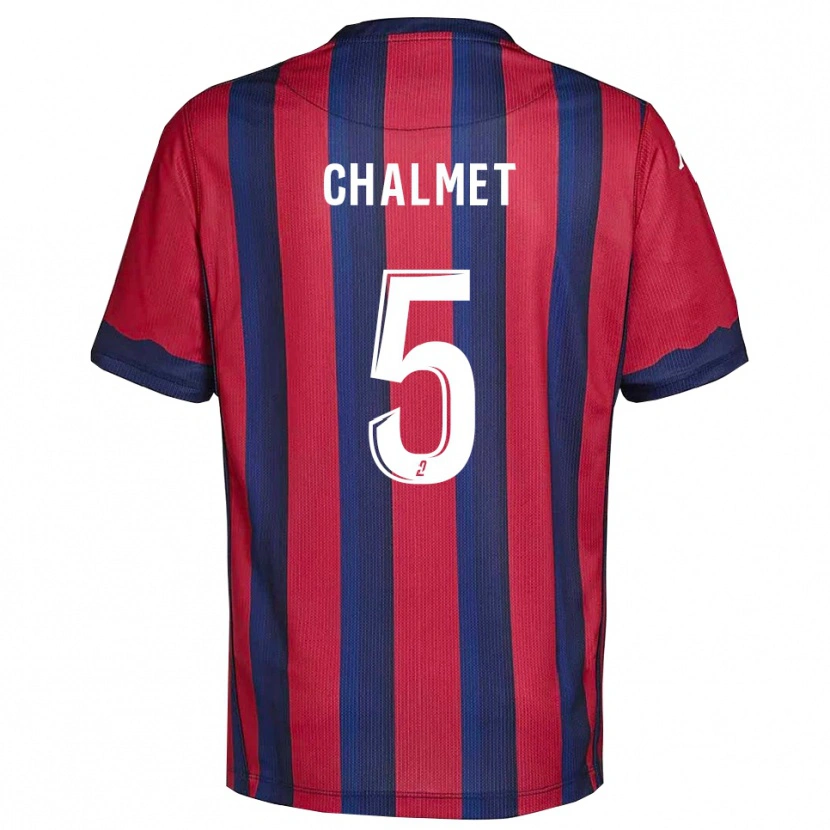 Danxen Kinder Mélanie Chalmet #5 Burgunder Marine Heimtrikot Trikot 2025/26 T-Shirt Österreich