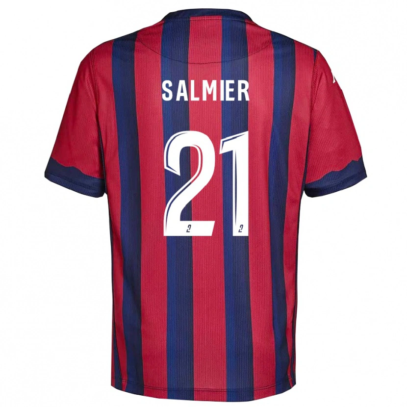 Danxen Kinder Yoann Salmier #21 Burgunder Marine Heimtrikot Trikot 2025/26 T-Shirt Österreich