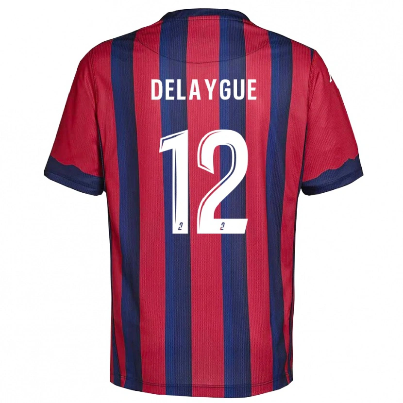 Danxen Kinder Lorenzo Delaygue #12 Burgunder Marine Heimtrikot Trikot 2025/26 T-Shirt Österreich