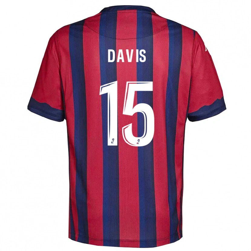 Danxen Kinder Matthew Davis #15 Burgunder Marine Heimtrikot Trikot 2025/26 T-Shirt Österreich