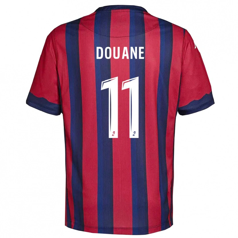 Danxen Kinder Maïdine Douane #11 Burgunder Marine Heimtrikot Trikot 2025/26 T-Shirt Österreich