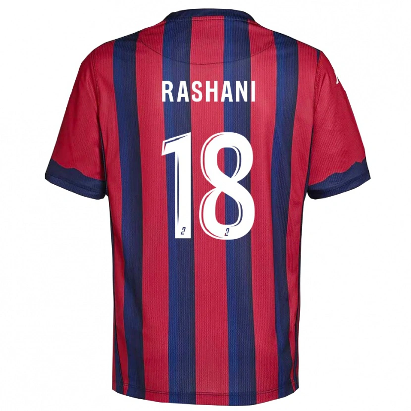 Danxen Kinder Elbasan Rashani #18 Burgunder Marine Heimtrikot Trikot 2025/26 T-Shirt Österreich