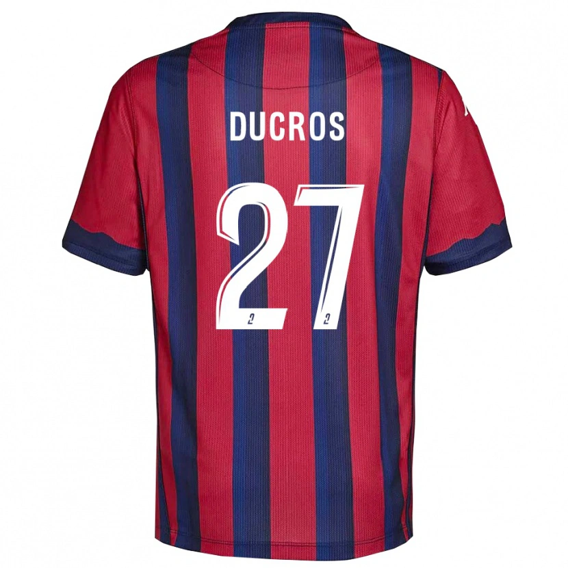 Danxen Kinder Estelle Ducros #27 Burgunder Marine Heimtrikot Trikot 2025/26 T-Shirt Österreich