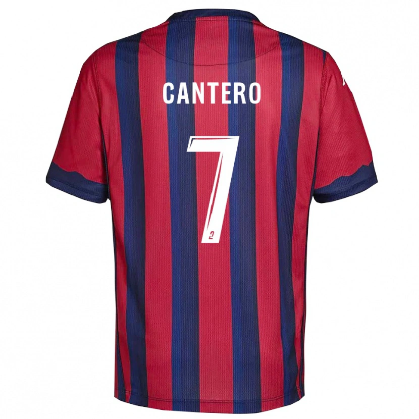 Danxen Kinder Enzo Cantero #7 Burgunder Marine Heimtrikot Trikot 2025/26 T-Shirt Österreich