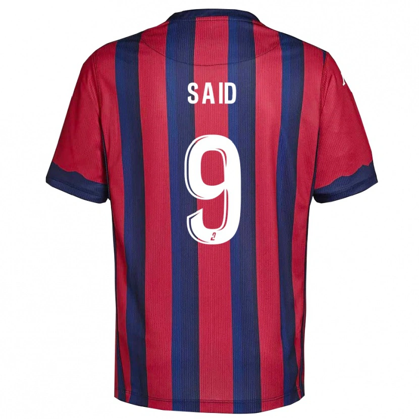 Danxen Kinder Amine Saïd #9 Burgunder Marine Heimtrikot Trikot 2025/26 T-Shirt Österreich
