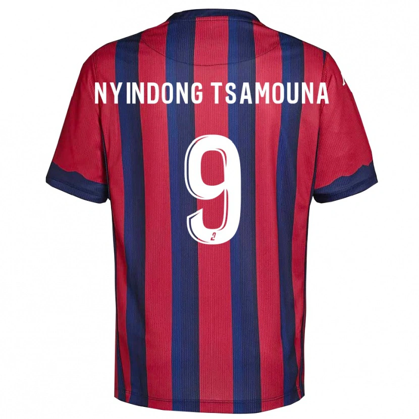 Danxen Kinder Jean Nyindong Tsamouna #9 Burgunder Marine Heimtrikot Trikot 2025/26 T-Shirt Österreich
