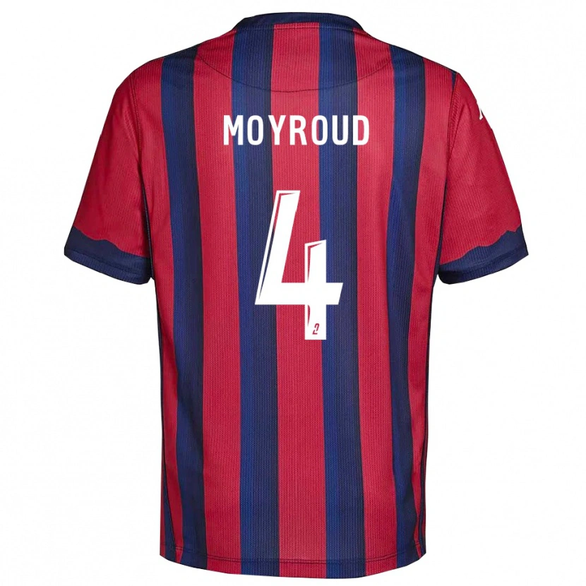 Danxen Kinder Julie Moyroud #4 Burgunder Marine Heimtrikot Trikot 2025/26 T-Shirt Österreich