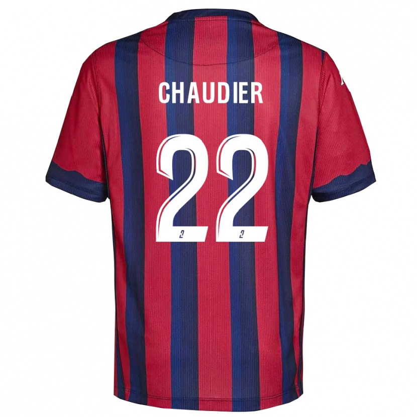 Danxen Kinder Ophélie Chaudier #22 Burgunder Marine Heimtrikot Trikot 2025/26 T-Shirt Österreich