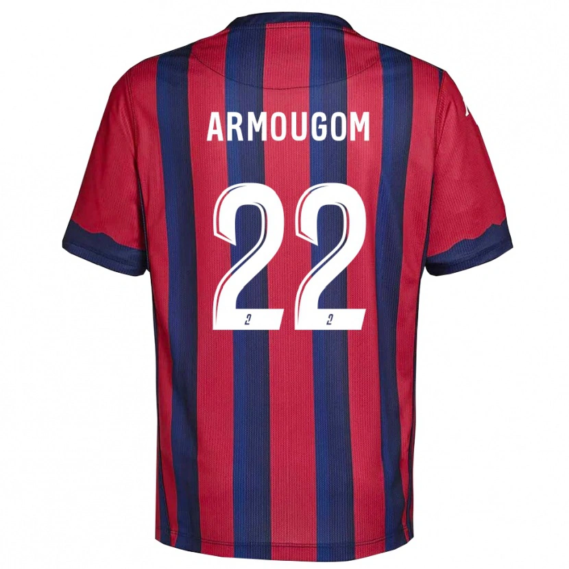 Danxen Kinder Yoël Armougom #22 Burgunder Marine Heimtrikot Trikot 2025/26 T-Shirt Österreich
