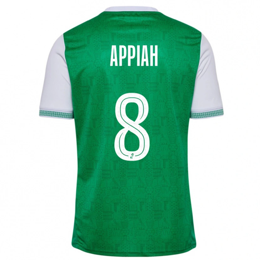 Danxen Kinder Dennis Appiah #8 Grün Weiß Heimtrikot Trikot 2025/26 T-Shirt Österreich